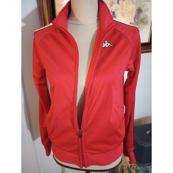 Kappa Classic Ribbon Sleeve Full-Zip Track Jacket Slim Fit Small - Picture 7 of 9